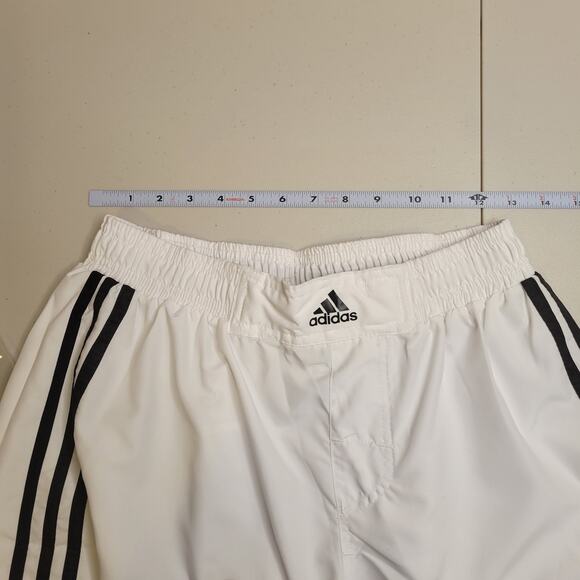 Adidas Shorts Men Size XL Wrestling 3 stripes Spellout Elastic Waist Drawstring - Picture 8 of 10